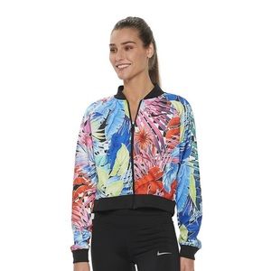 Nike NWT Small Hype Floral Bomber Zip Up Jacket